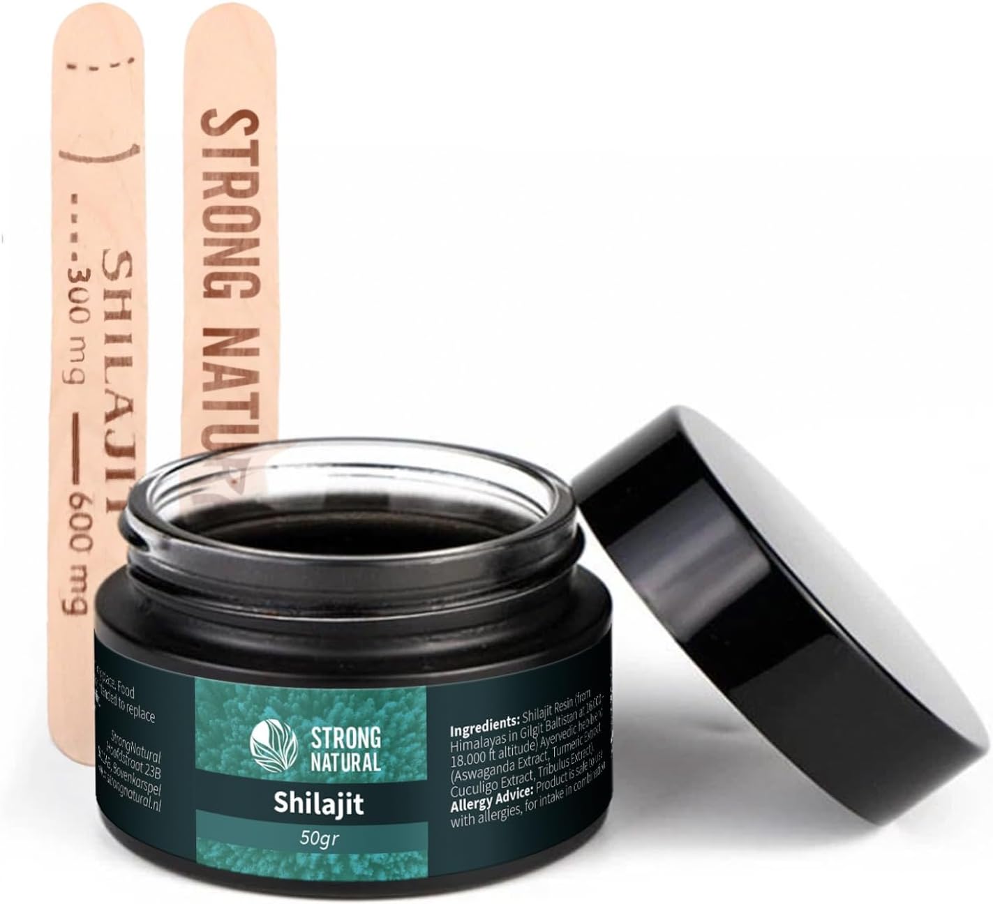 Resina de Shilajit del Himalaya Original 50g – Calidad Premium con Ácidos Fúlvicos y Minerales | Natural y Potente